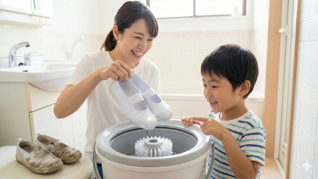 上履き洗いの救世主！靴専用ミニ洗濯機「靴洗いま専科」の特化型実力